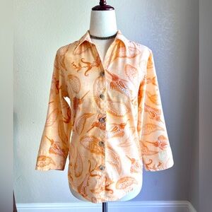 COLUMBIA Women’s Paisley Button Down Top Size SMALL